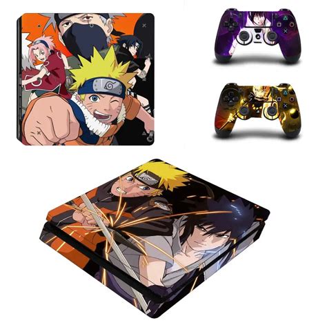 Naruto Full Cover Faceplates PS4 Slim Skin Sticker Decal For