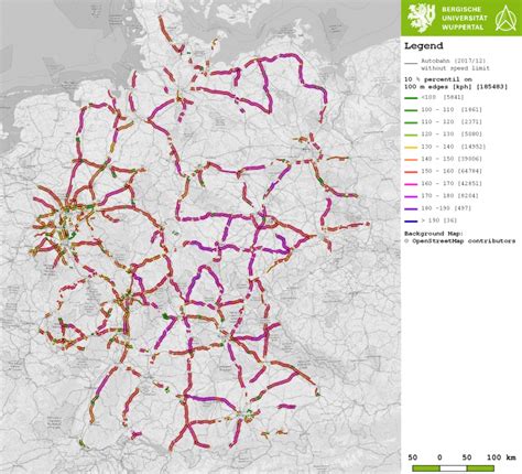 Gefahrene Geschwindigkeiten Auf Autobahnen Ohne