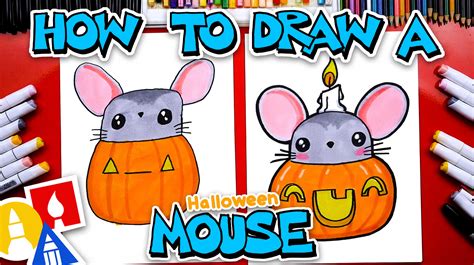 How To Draw A Halloween Mouse - Art For Kids Hub