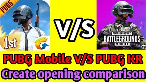 PUBG Mobile VS PUBG KR CREATE OPENING COMPARISON Pubg Mobile Vs Pubg