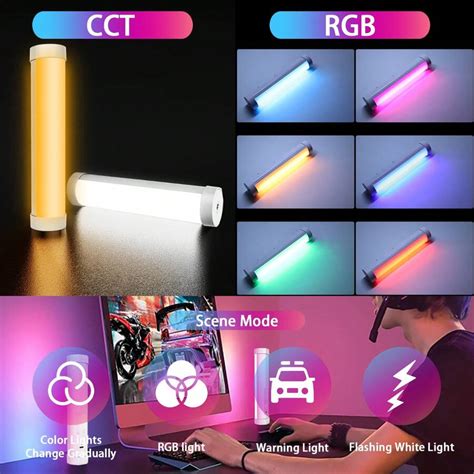 Luxceo Luxceo P Cri Luz De Fotograf A Led Rgb Recargable De