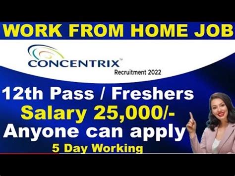 Work From Home Job Concentrix Th Pass Fresher All Over