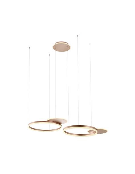 Lampadario A Led Con Cerchi Sospensione Design Moderno Caff Rd