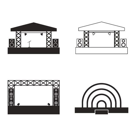 Music Festival Stage Icon Vector Art At Vecteezy