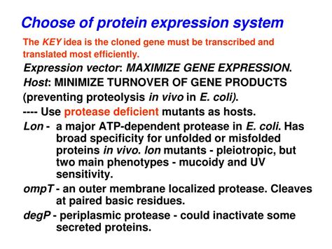 PPT - Protein engineering and recombinant protein expression PowerPoint ...