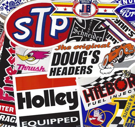 Vintage Car Racing Logos Car Brand Decals Stickers From The 48 Off