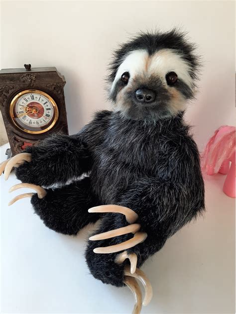 Realistic fur sloth. A stuffed sloth.A soft gift.Big sloth 47 | Etsy