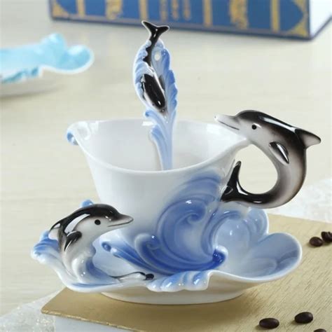 Aliexpress Buy Creative Dolphin Coffee Mug Ceramic Tea Cup