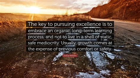 Joshua Waitzkin Quote The Key To Pursuing Excellence Is To Embrace An