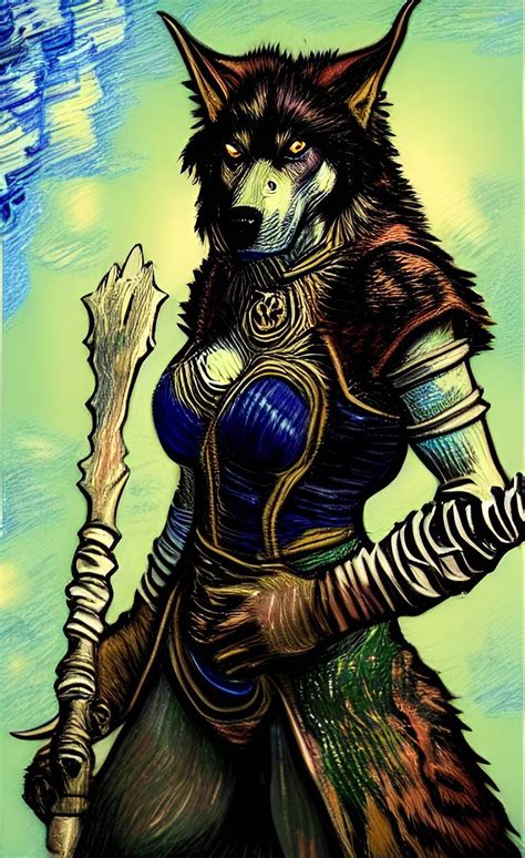 Wolf Mage by AzzyFolf on DeviantArt