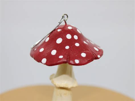 Handmade Clay Mushroom Ornament Etsy