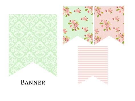 Pink Mint Shabby Chic Banner - Magical Printable