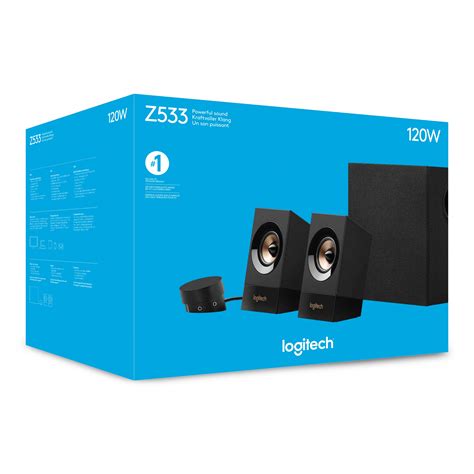 Logitech Z533 60 Watt 2 1 Channel Speaker System Black