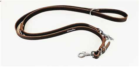 Luxury Genuine Leather Dog Lead Champion Strong Multi Functional