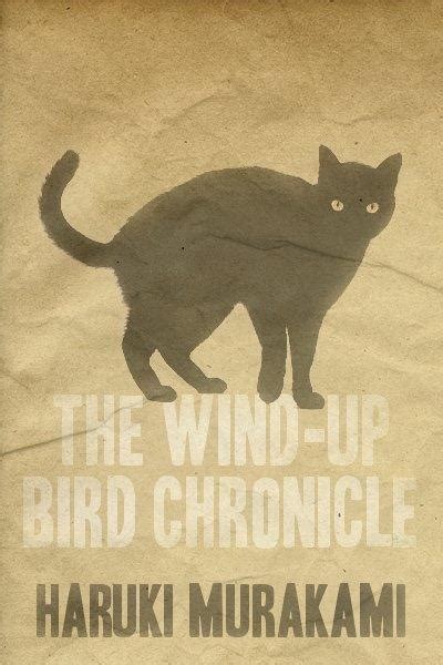 A Black Cat With The Words The Wind Up Bird Chroncle On It