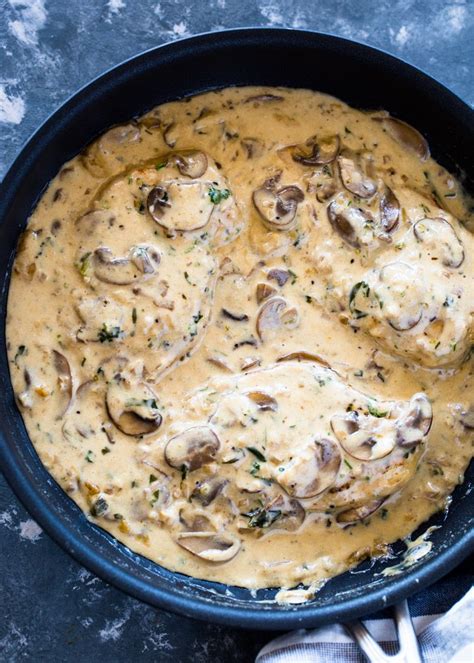 Creamy Garlic Parmesan Mushroom Chicken Low Carb Keto Gimme