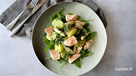 Salade Met Zalm Asperges En Aardappelen Culinea Nl