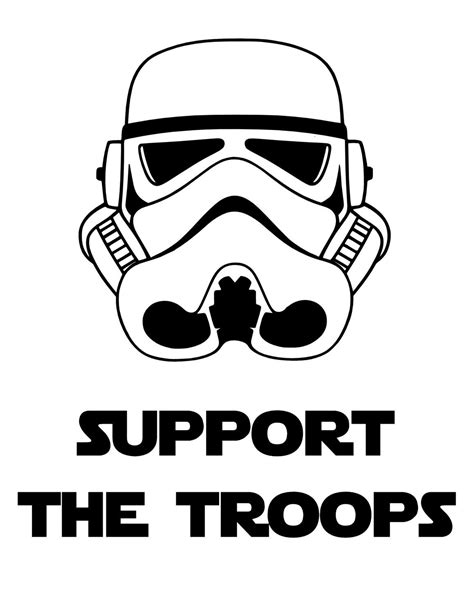 Support The Troops Storm Troopers Star Wars Printable Iron On T Shirt