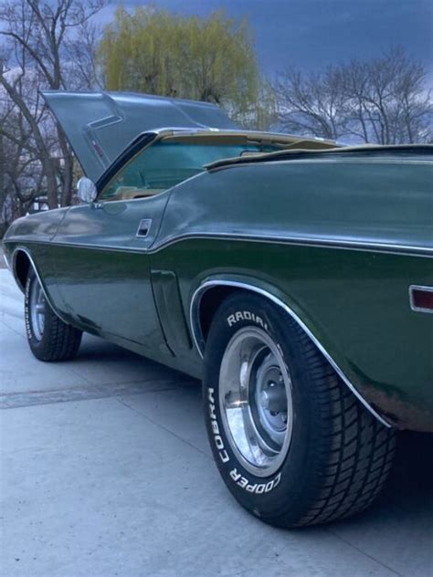 1971 Dodge Challenger Convertible Green Rwd Automatic For Sale