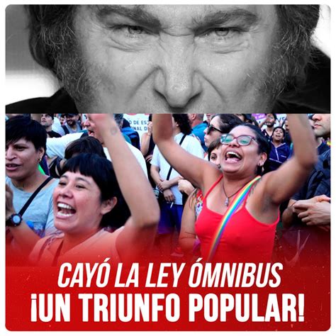 Cayó La Ley ómnibus ¡un Triunfo Popular