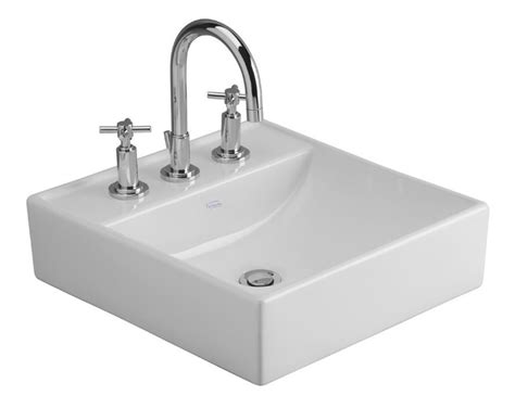 Bacha de baño de apoyar Ferrum Tori L324K blanco 425mm x 400mm 115mm de