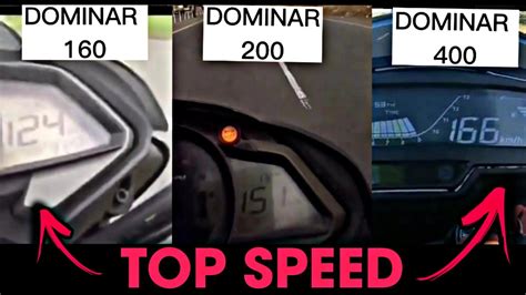 TOP SPEED DOMINAR 160 DOMINAR 200 DOMINAR 400 YouTube