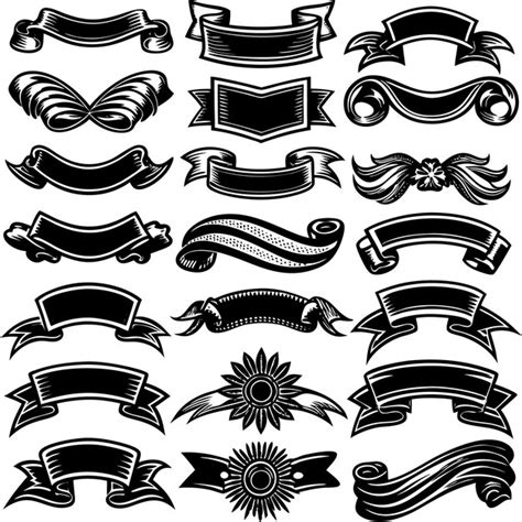 Set Of Vintage Ribbons Vector Premium Ai Generated Vector