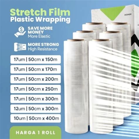 Jual Plastik Wrapping Barang Stretch Film Delkowrap 50cm 17Mikron