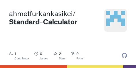 GitHub - ahmetfurkankasikci/Standard-Calculator