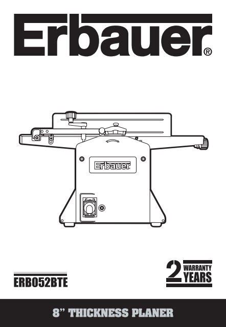 Erbauer Thicknesser Spare Parts List Pdf Reviewmotors Co