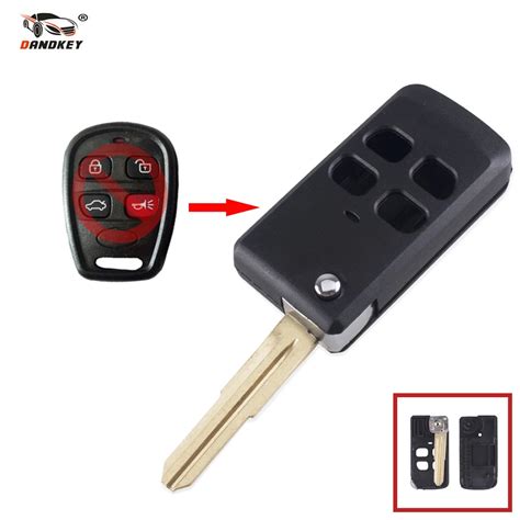 Dandkey X Buttons Fob Flip Folding Remote Key Case Shell For Kia