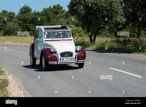 Citroën 2cv Deux Chevaux Car On A Country Road Gréoux Les Bains