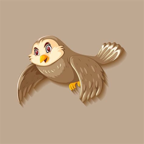 Premium Vector Cute Sparrow Bird Cartoon Character