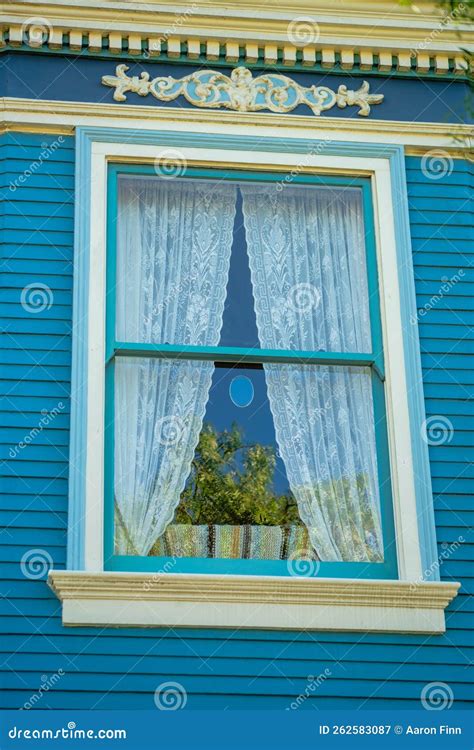 Hidden Window on the Outside Facade of House or Home with Decorative ...