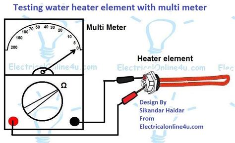 Testing Water Heater Element Using Multimeter Or Ohm Meter Electrical Online 4u