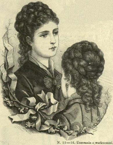 Uczesanie Z Warkoczami 1876 Hairstyle With Braids 1876 Victorian