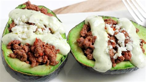 Receta De Aguacates Rellenos Con Carne Molida Y Salsa Cremosa De