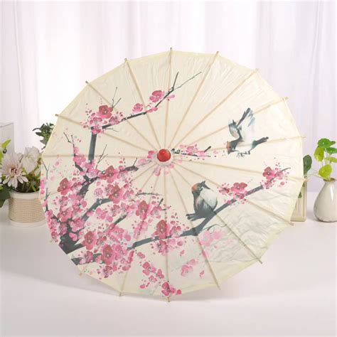 Chinese Silk Cloth Umbrella Classical Style Decorative Umbrella Oil