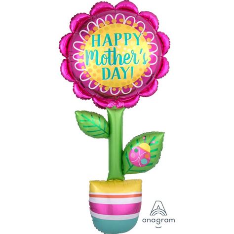 Foil Balloon Supershape Giant Happy Mothers Day Flower The Party