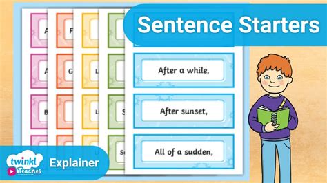 Sentence Starters For Ks2 Youtube