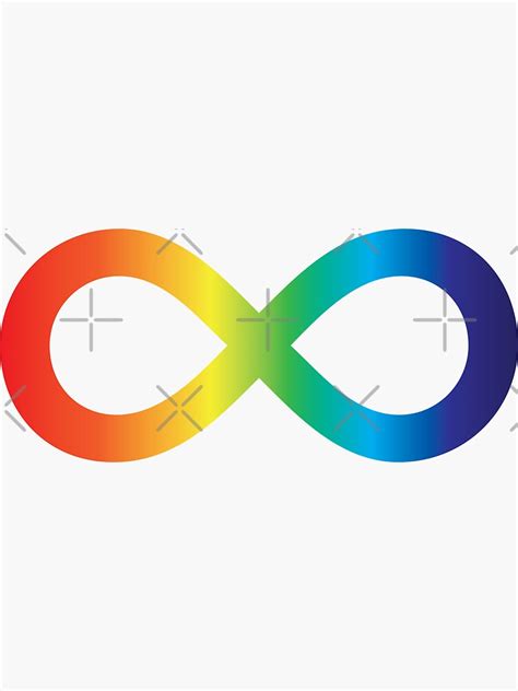 Pegatina «símbolo Del Arco Iris Infinito Para La Aceptación