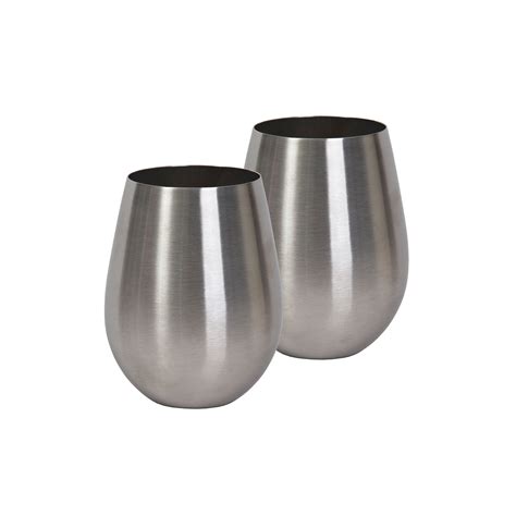 Stemless Stainless Steel Wine Glass Set The Catalogue