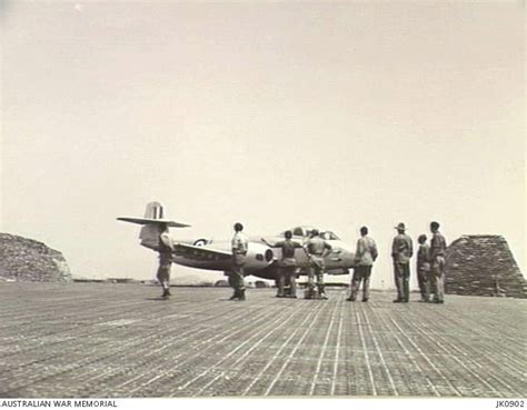 Kimpo South Korea 1953 A Mk8 Meteor Of No 77 Squadron Raaf Returns