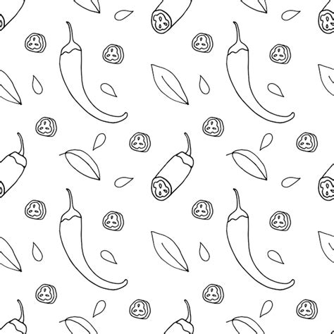 Premium Vector Seamless Pattern With Chili Peppers