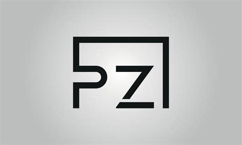 Diseño Del Logotipo De La Letra Pz Logotipo De Pz Con Forma Cuadrada