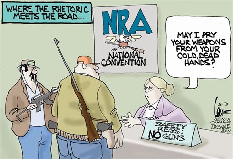 Political cartoon U.S. NRA convention no guns control | The Week