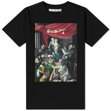 Off White C O Virgil Abloh Off White Caravaggio Print Over T Shirt