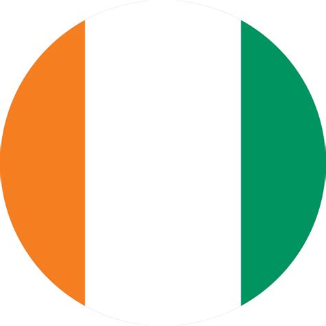 Cote d'Ivoire flag round shape PNG 22120358 PNG