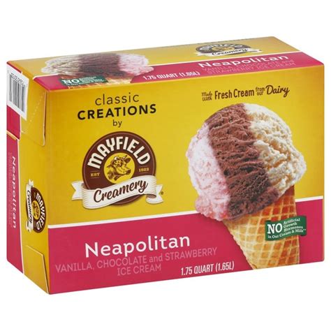 Mayfield Ice Cream Neopolitan 1 75 Qt Instacart