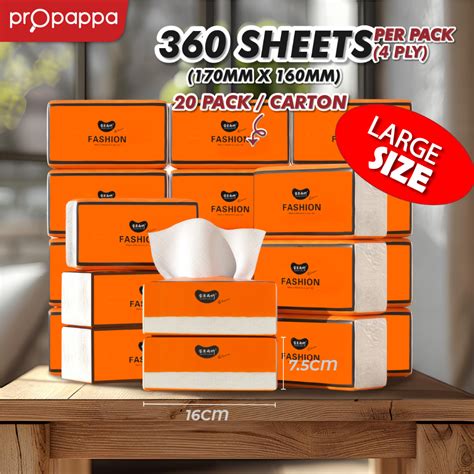 Propappa 20 Packsctn Deluxe Soft Facial Tissue 90 Draws4 Ply360